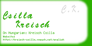 csilla kreisch business card